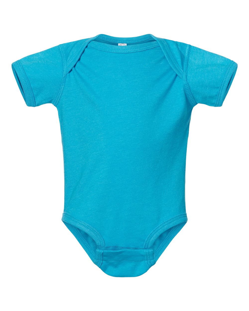 Front View of Vintage Turquoise Infant Fine Jersey Bodysuit - 4424