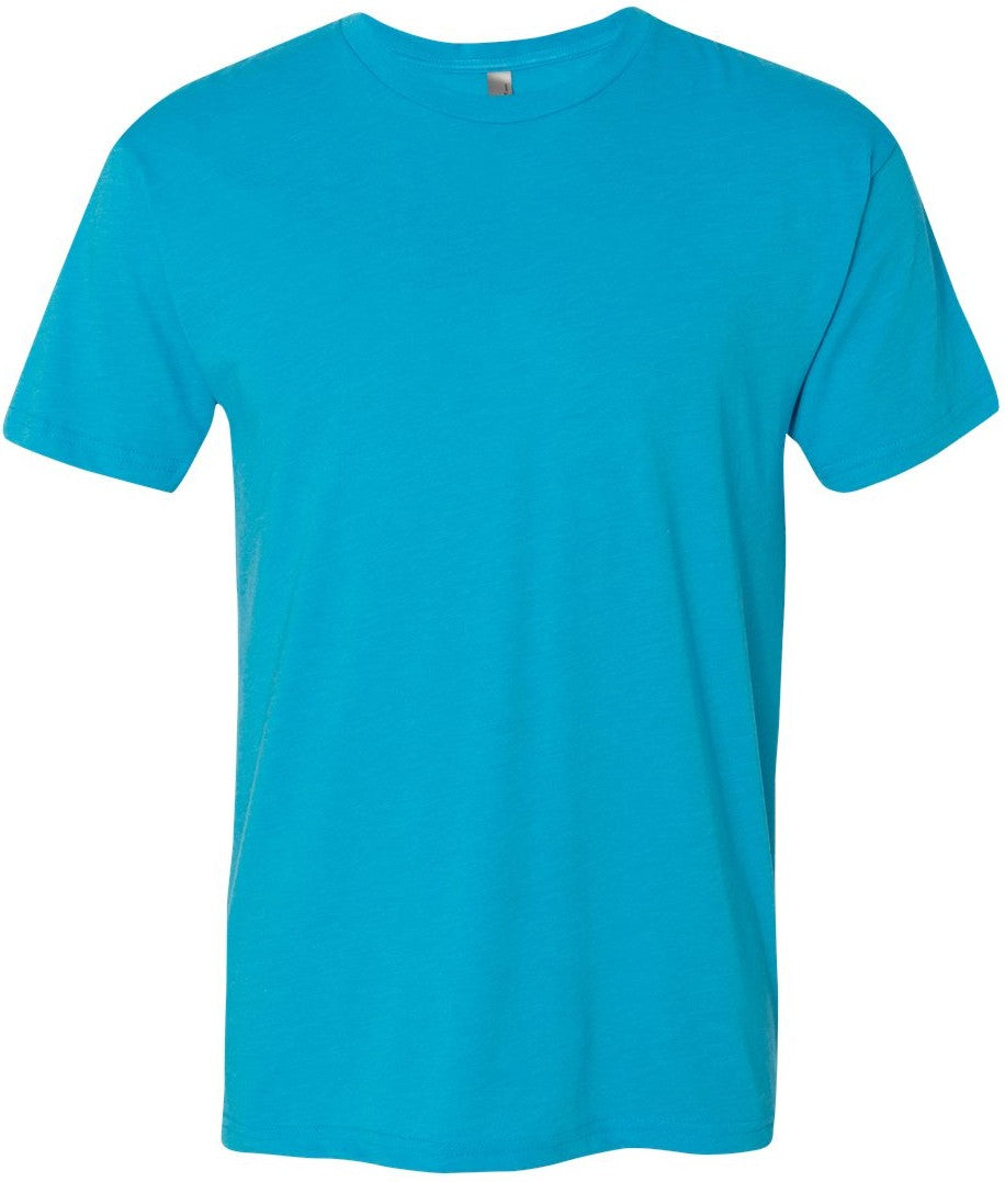 Front View of Vintage Turquoise Triblend T-Shirt - 6010