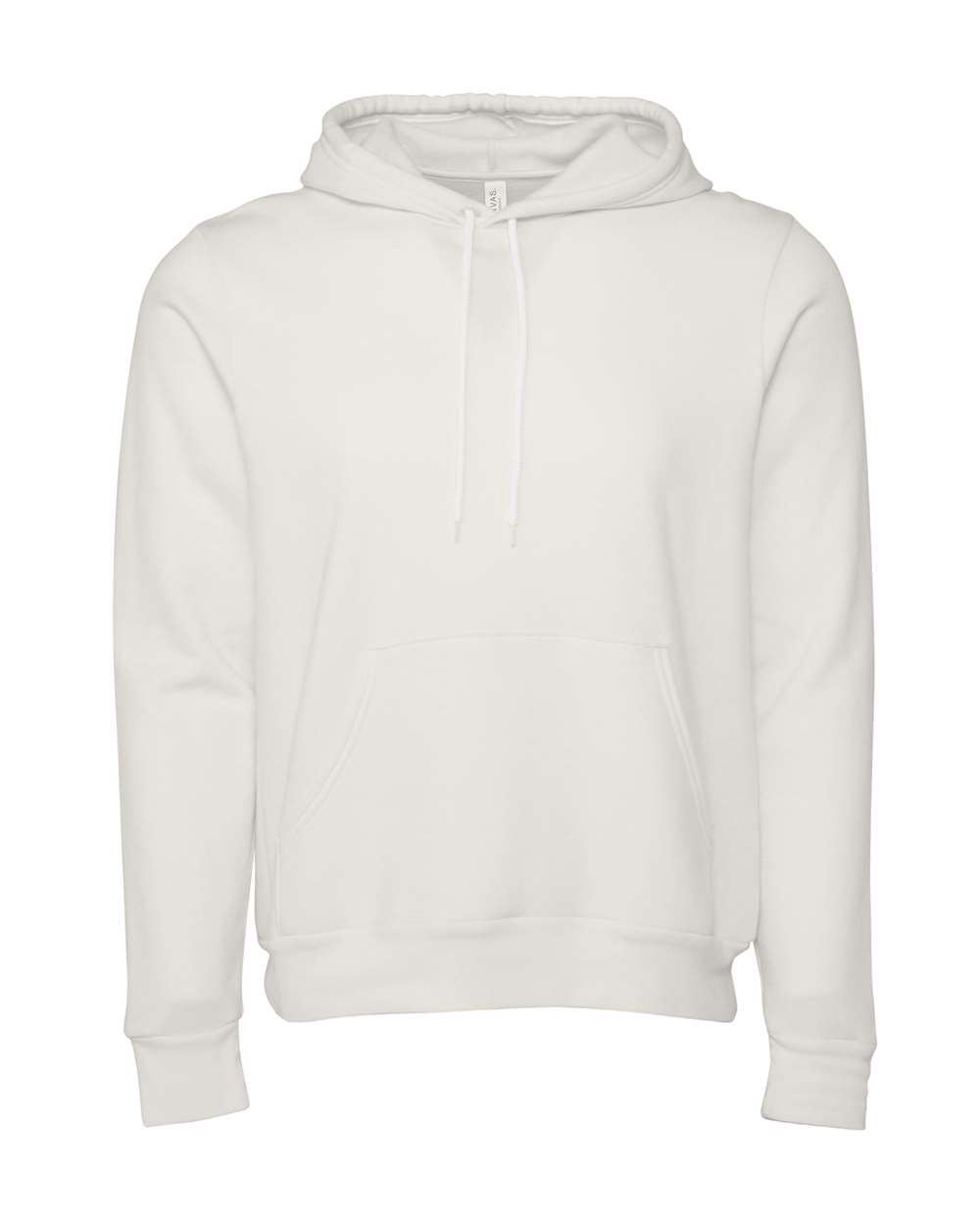 Front View of Vintage White Sponge Fleece Hoodie - 3719