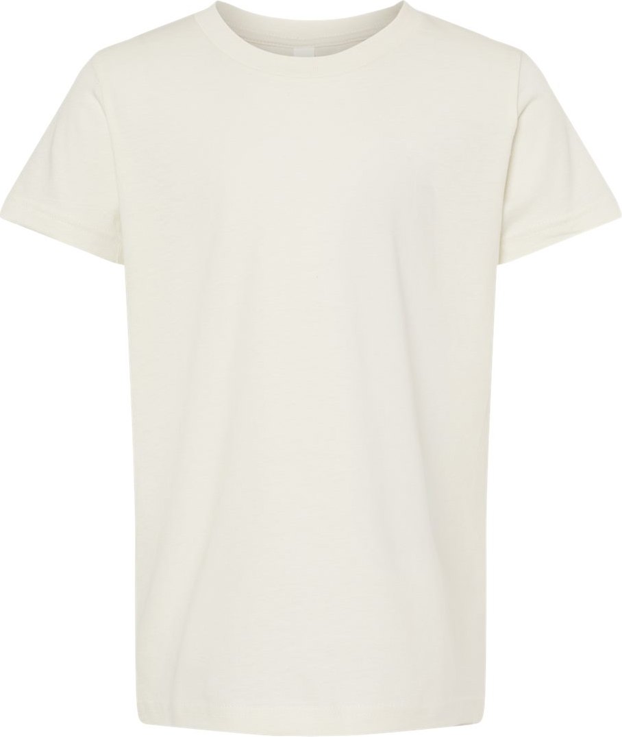 Front View of Vintage White Youth Jersey Tee - 3001Y