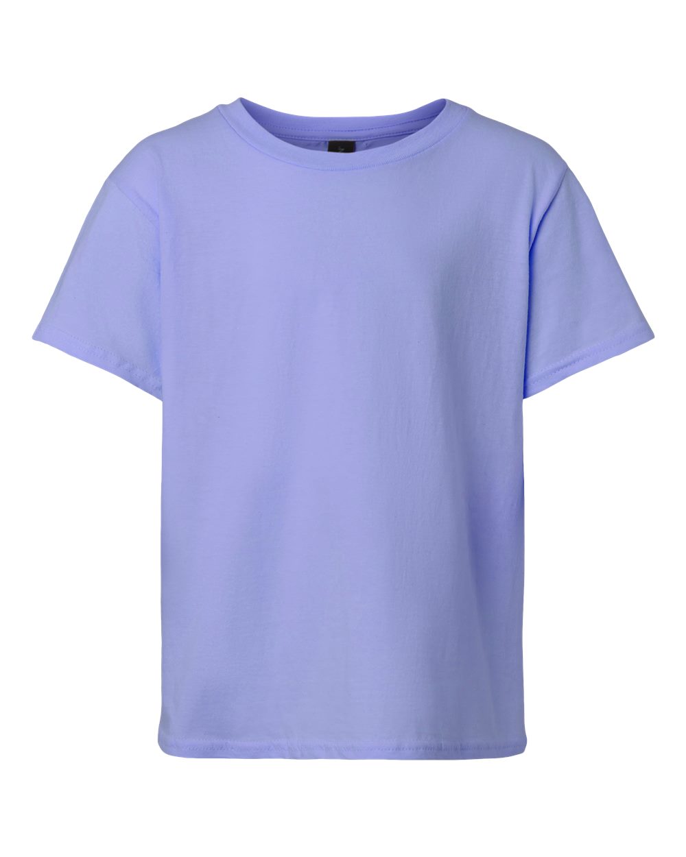 Front View of Violet Light Cotton Youth T-Shirt - 3000B