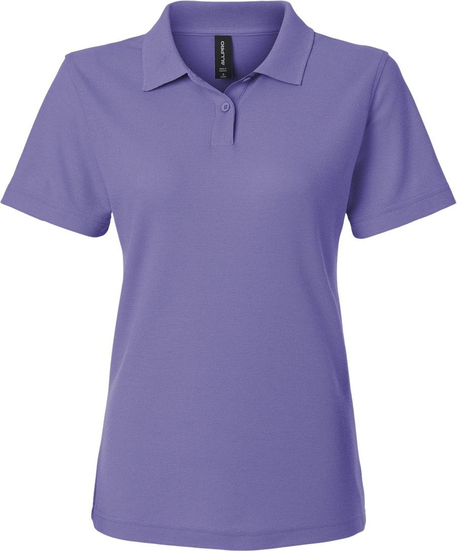 Front View of Violet Women's Pique Polo - 62800L