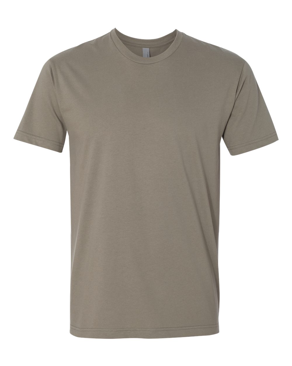 Front View of Warm Grey Cotton T-Shirt - 3600