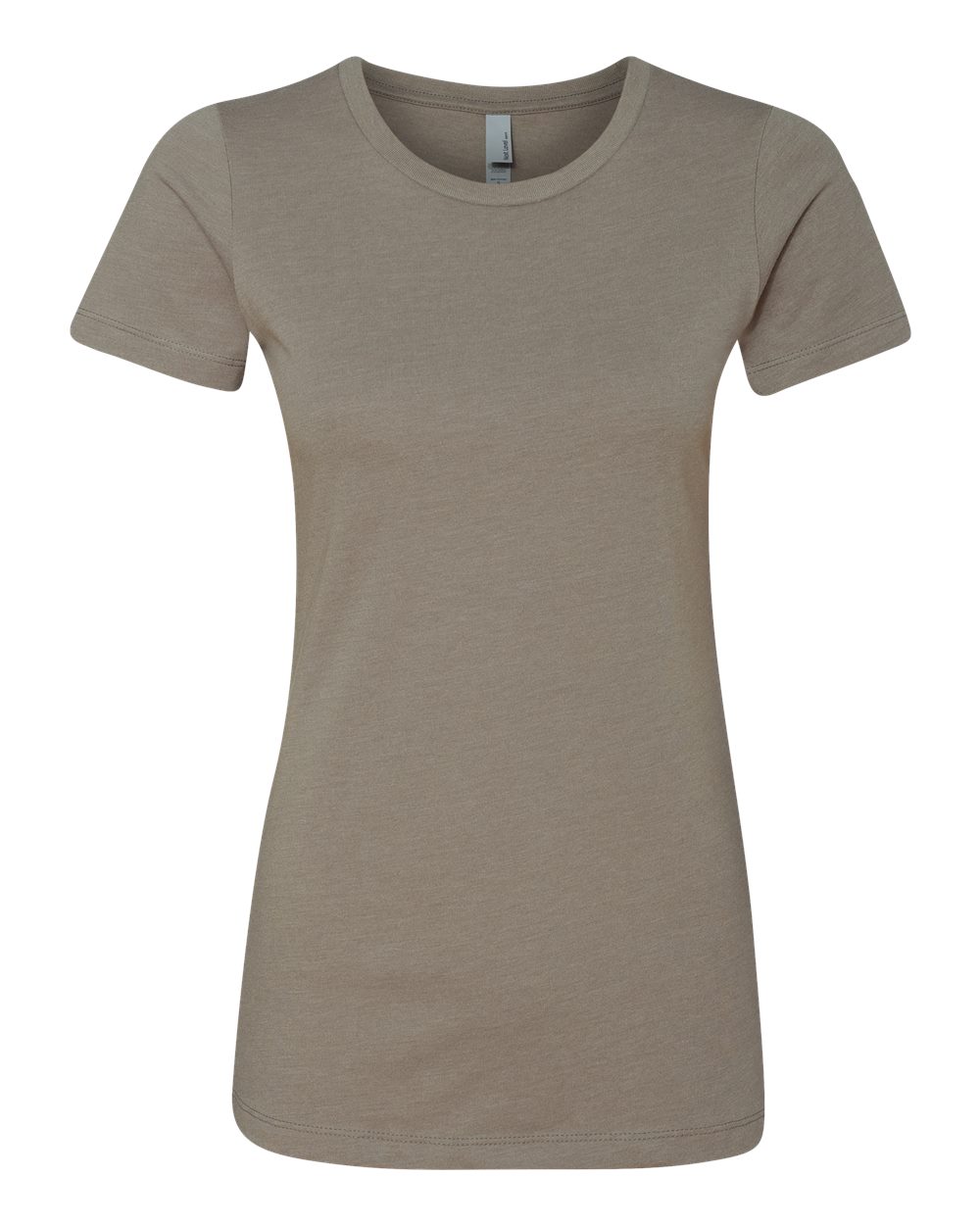 Front View of Warm Grey Women’s CVC T-Shirt - 6610