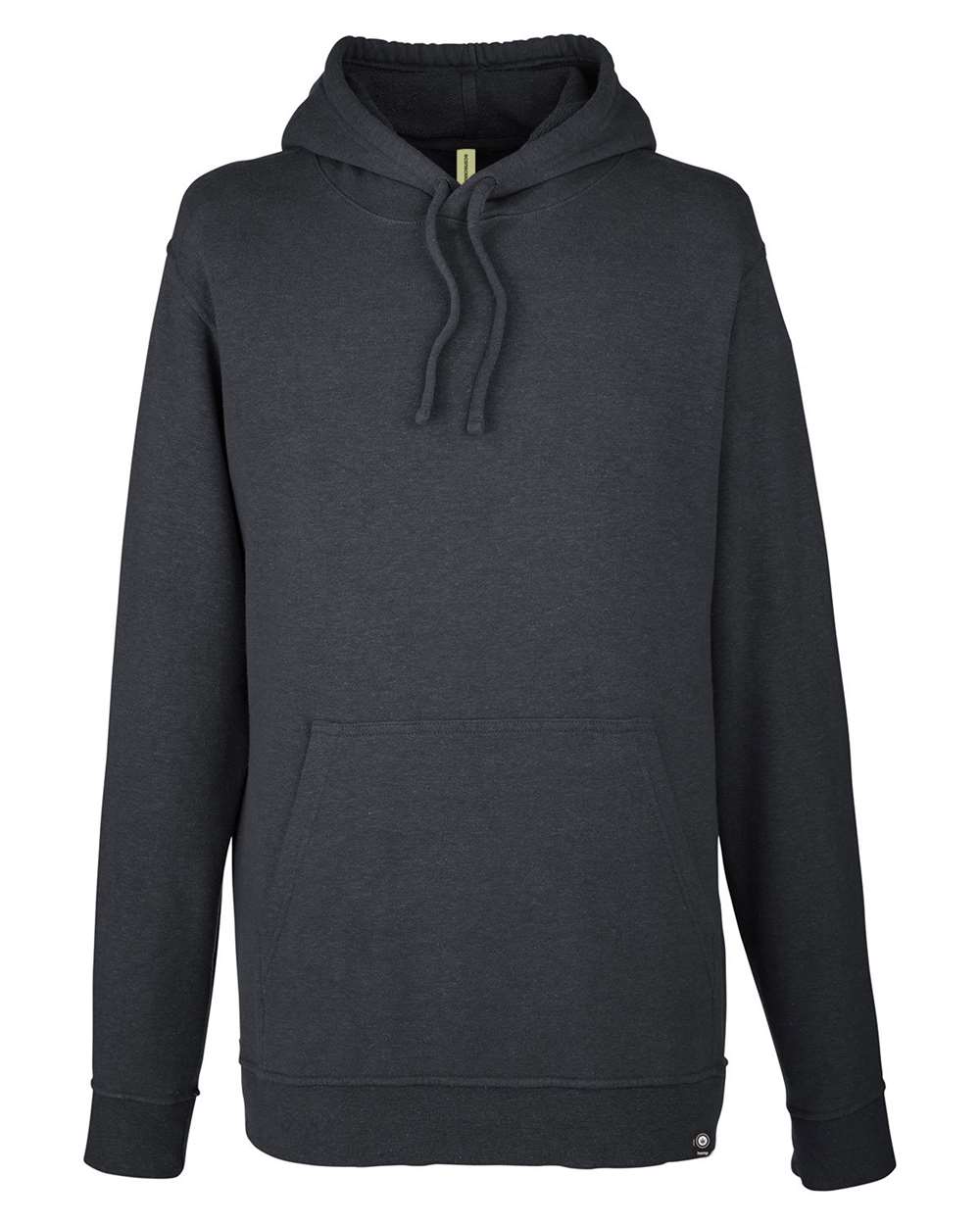 Front View of Washed Black Hemp Hero Hooded Sweatshirt - ec950