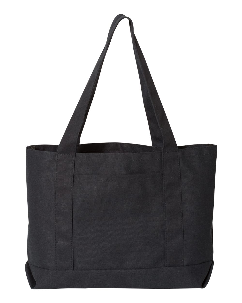 Front View of Washed Black Seaside Cotton Pigment Dyed Resort Tote - 8870
