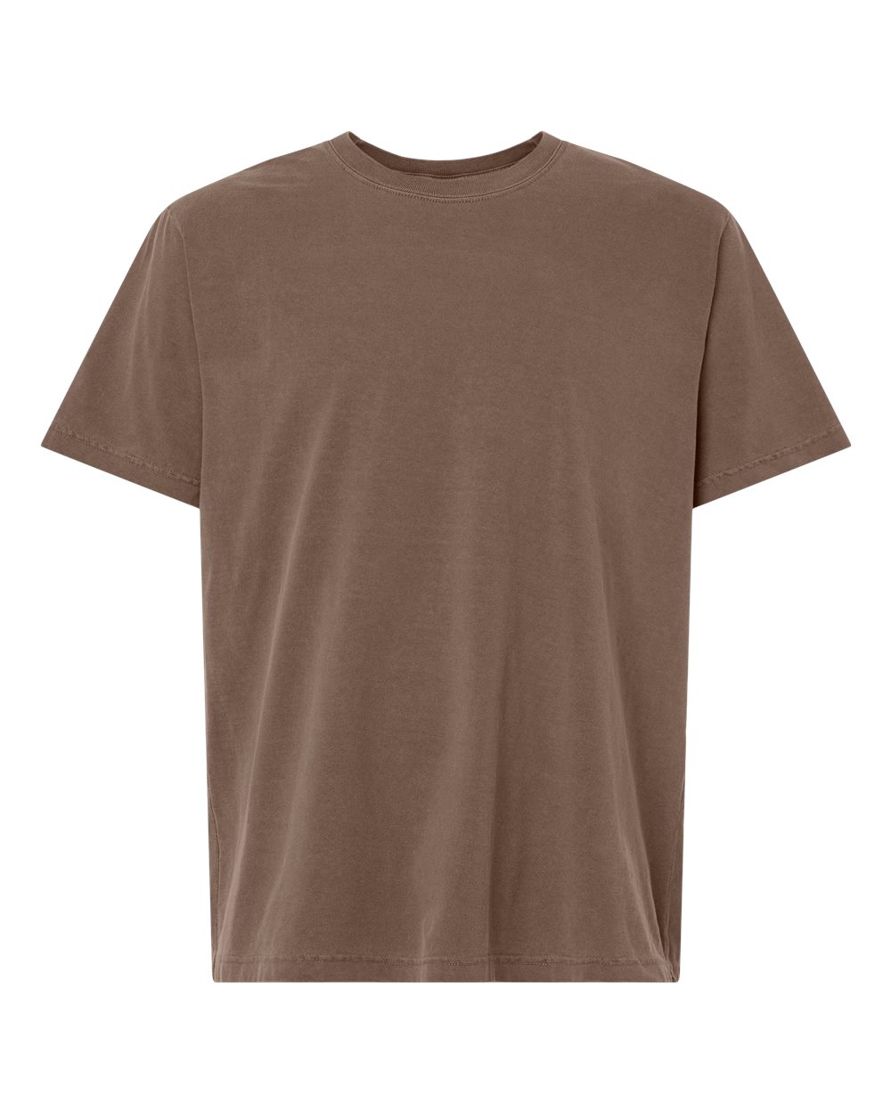 Front View of Washed Cocoa Unisex Heavyweight Garment-Dyed Tee - 4810GD