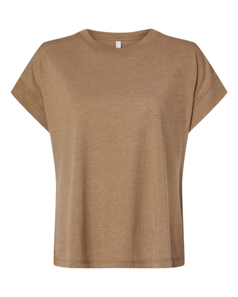 Front View of Washed Coyote Brown Women's Relaxed Vintage Wash Tee - 3502