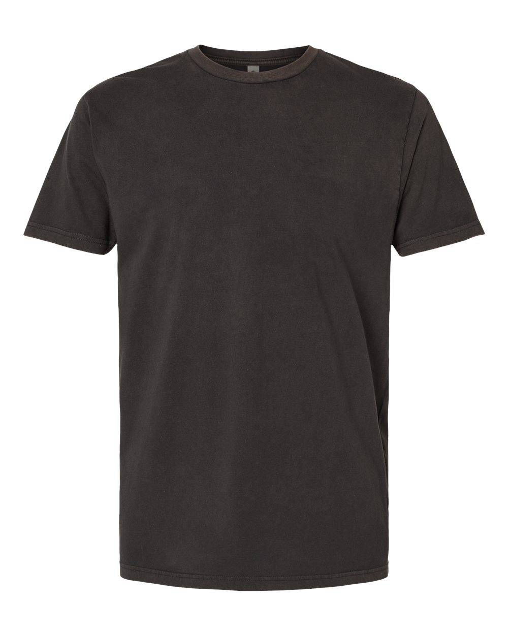 Front View of Washed Graphite Black Soft Wash T-Shirt - 3600SW