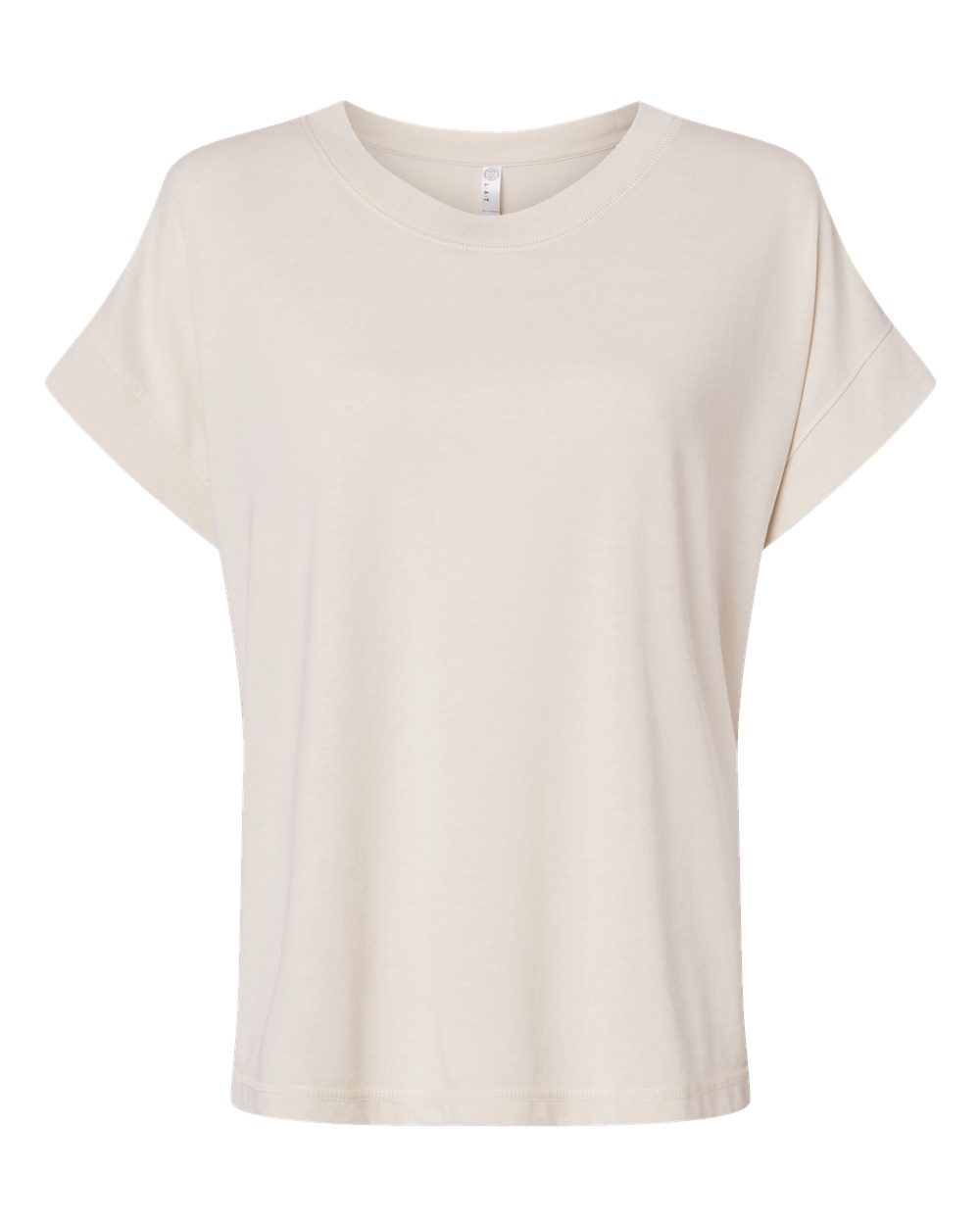 Front View of Washed Natural Women's Relaxed Vintage Wash Tee - 3502