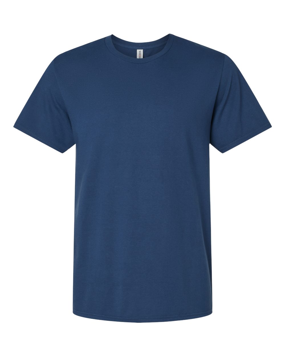 Front View of Washed Navy Premium Cotton T-Shirt - 570MR
