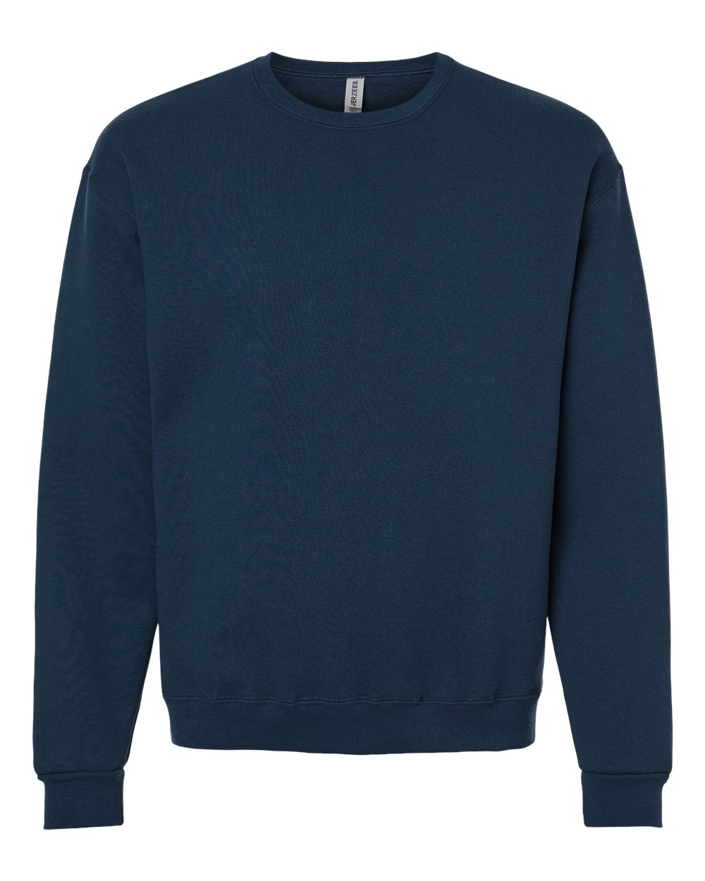 Front View of Washed Navy Rugged Crewneck Sweatshirt - C12MR