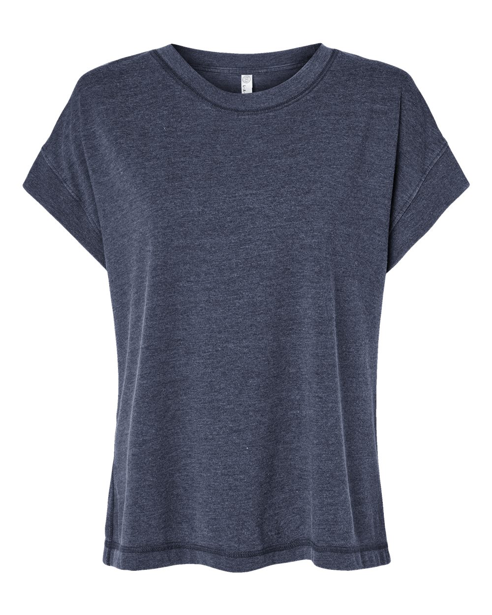 Front View of Washed Navy Women's Relaxed Vintage Wash Tee - 3502