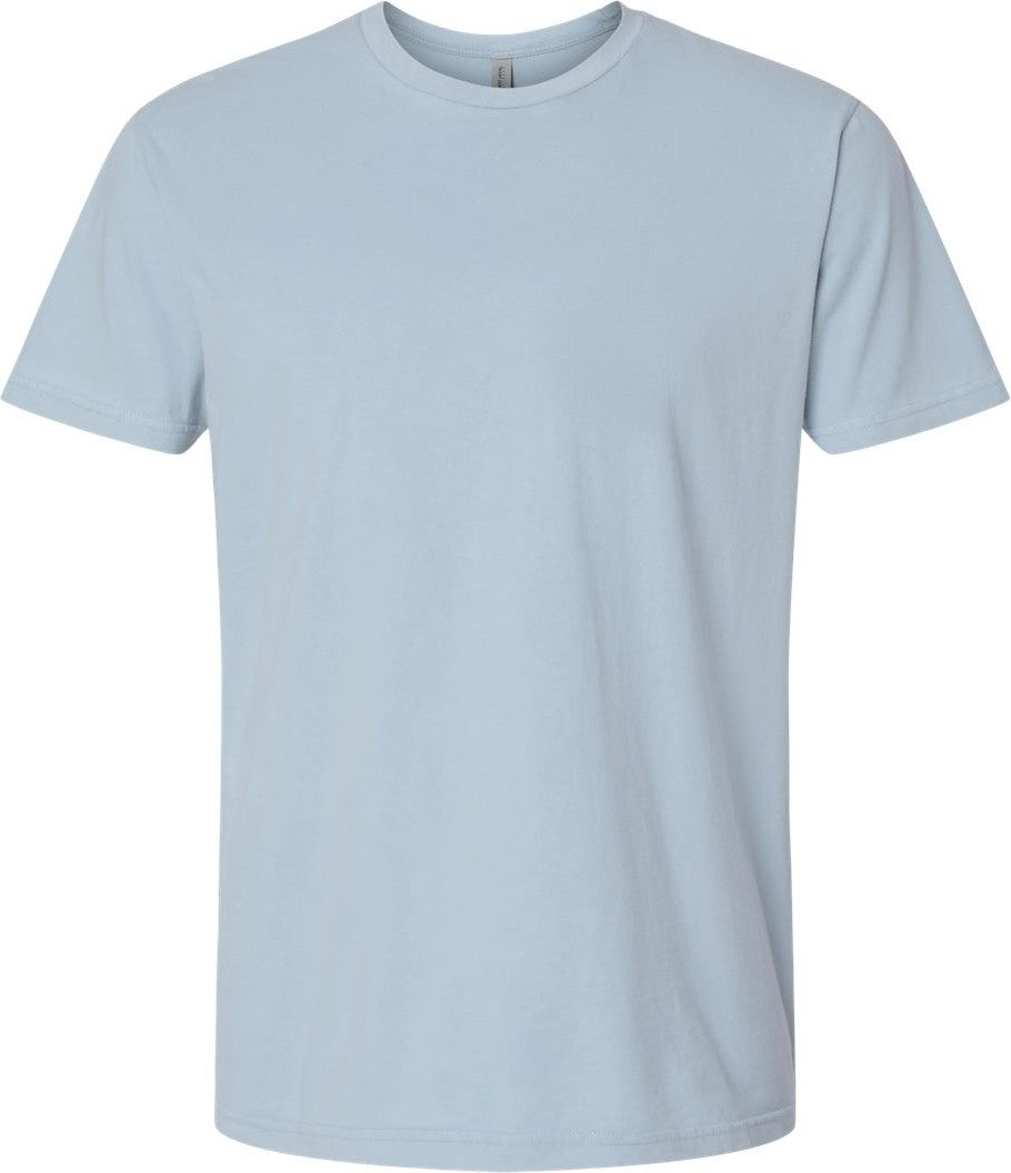 Front View of Washed Stonewash Denim Soft Wash T-Shirt - 3600SW