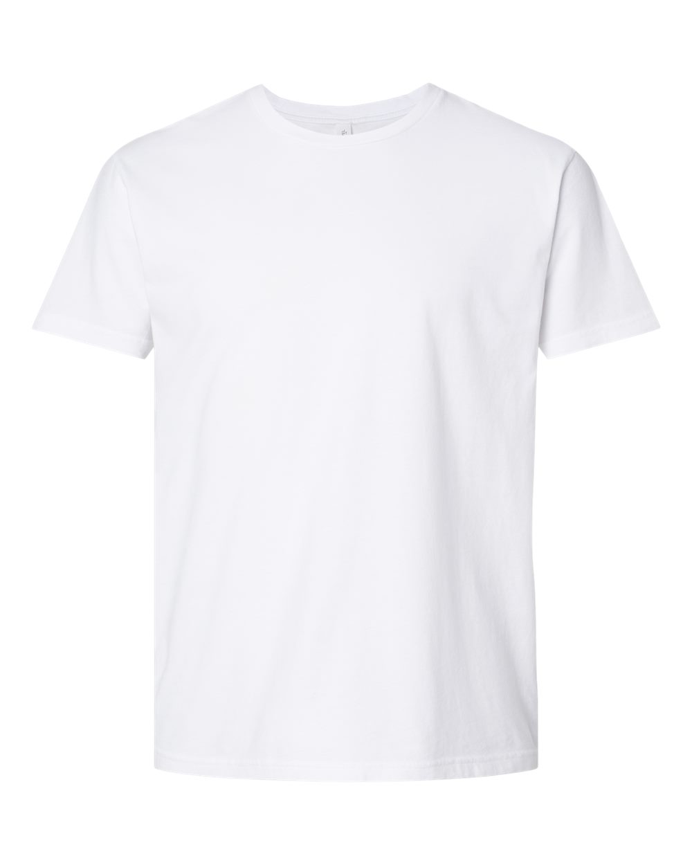 Front View of Washed White Soft Wash T-Shirt - 3600SW