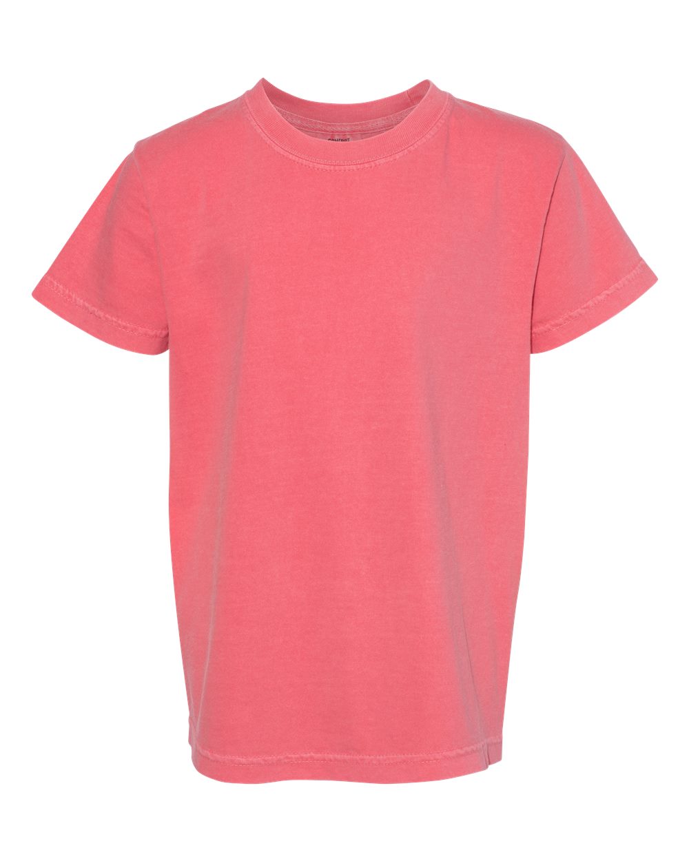 Front View of Watermelon Garment-Dyed Youth Heavyweight T-Shirt - 9018