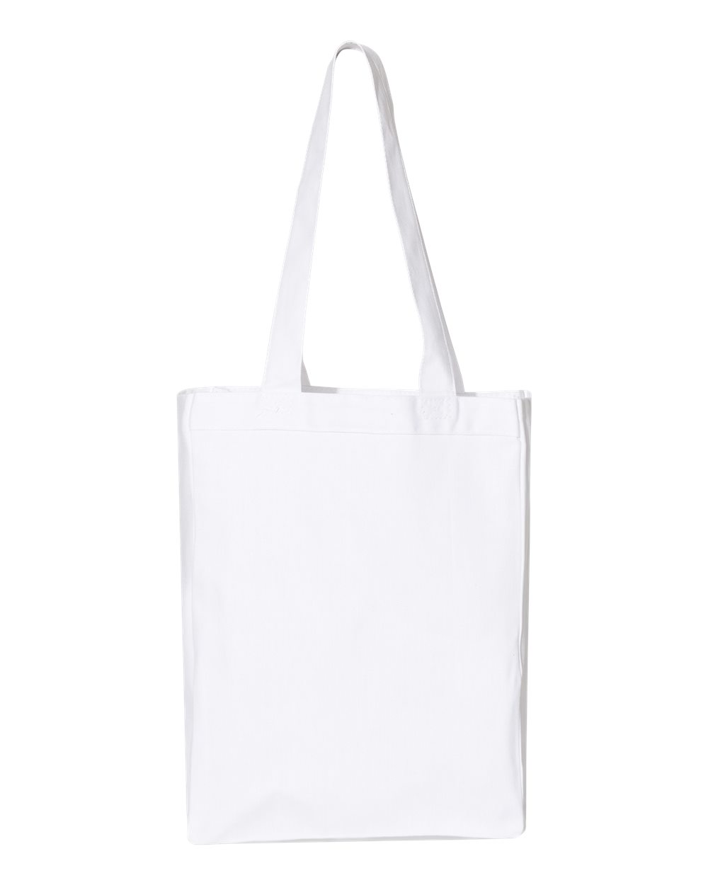 Front View of White 12L Gussetted Shopping Bag - Q1000