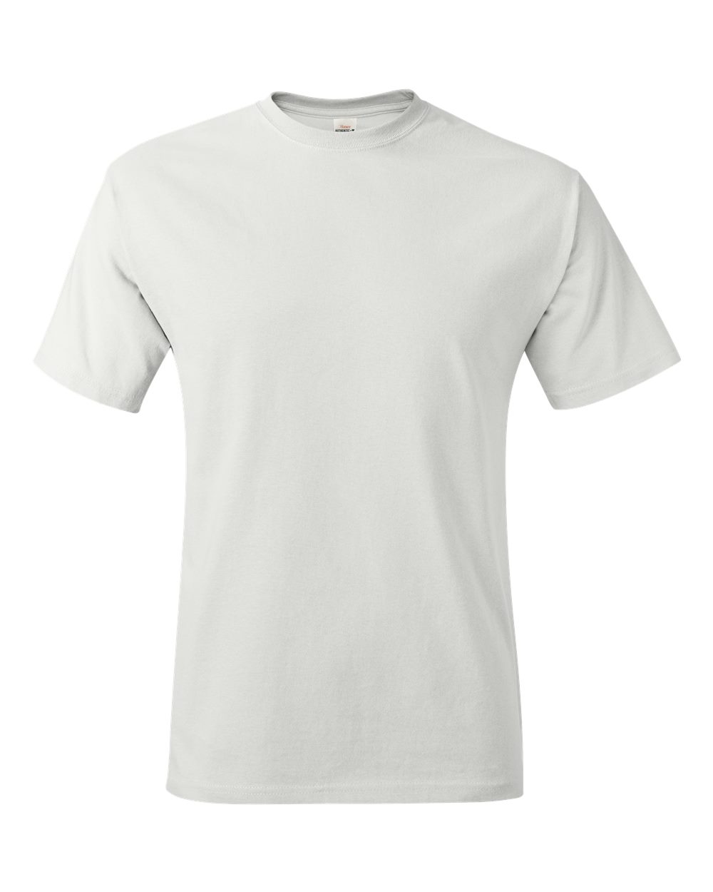 Front View of White Authentic T-Shirt - 5250