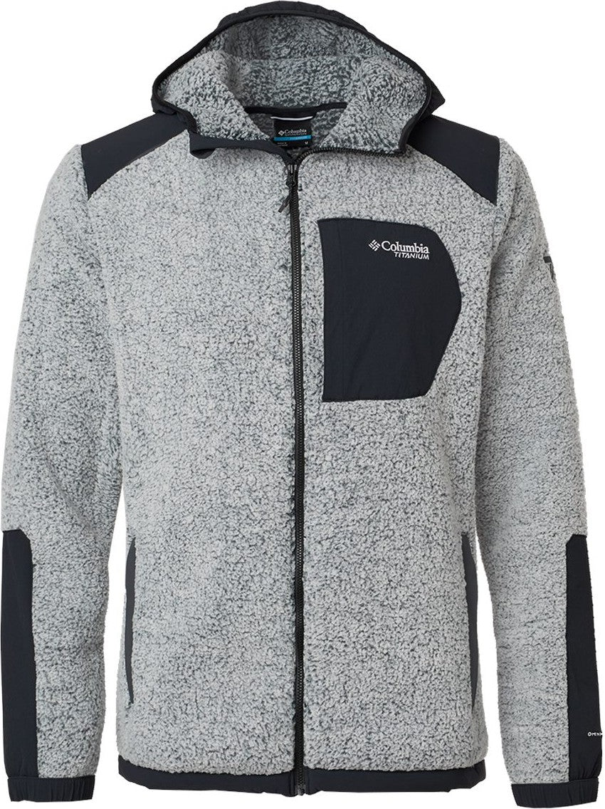 Front View of White/ Black Arctic Crest™ Sherpa Full-Zip Jacket - 209647