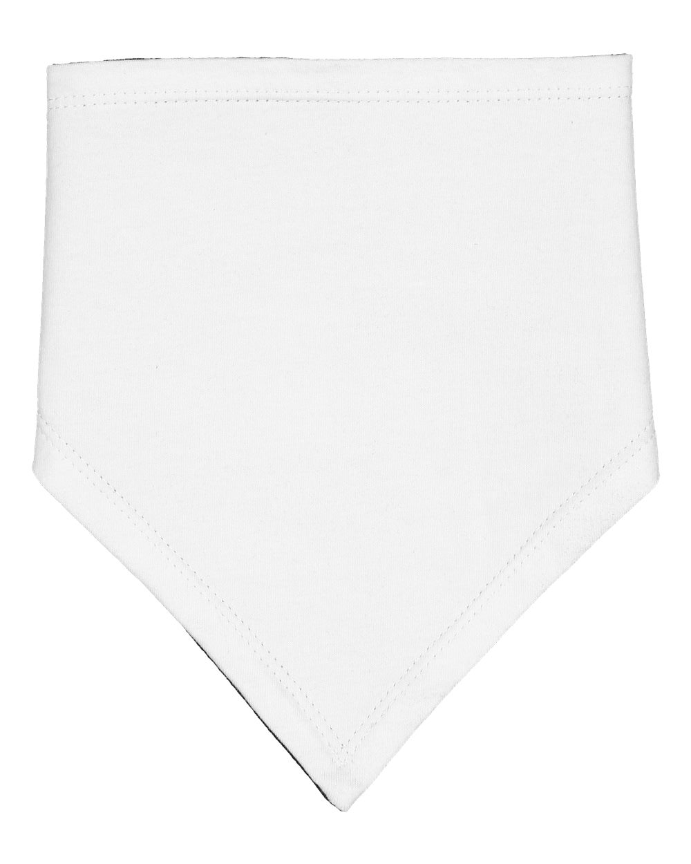 Front View of White/ Black Premium Jersey Bandana Bib - 1012
