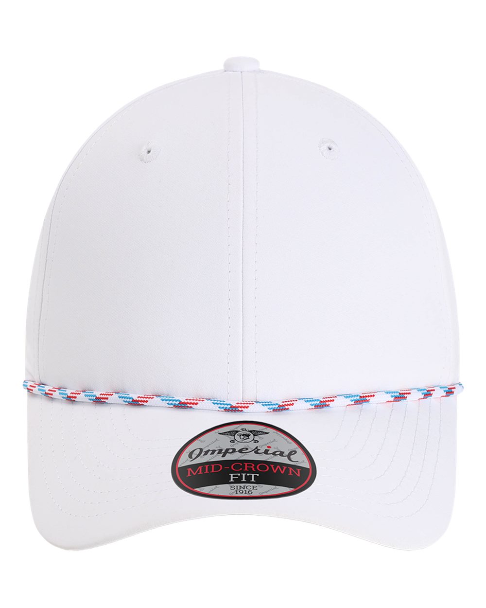 Front View of White/ Blue/ Red/ White The Wingman Cap - 7054