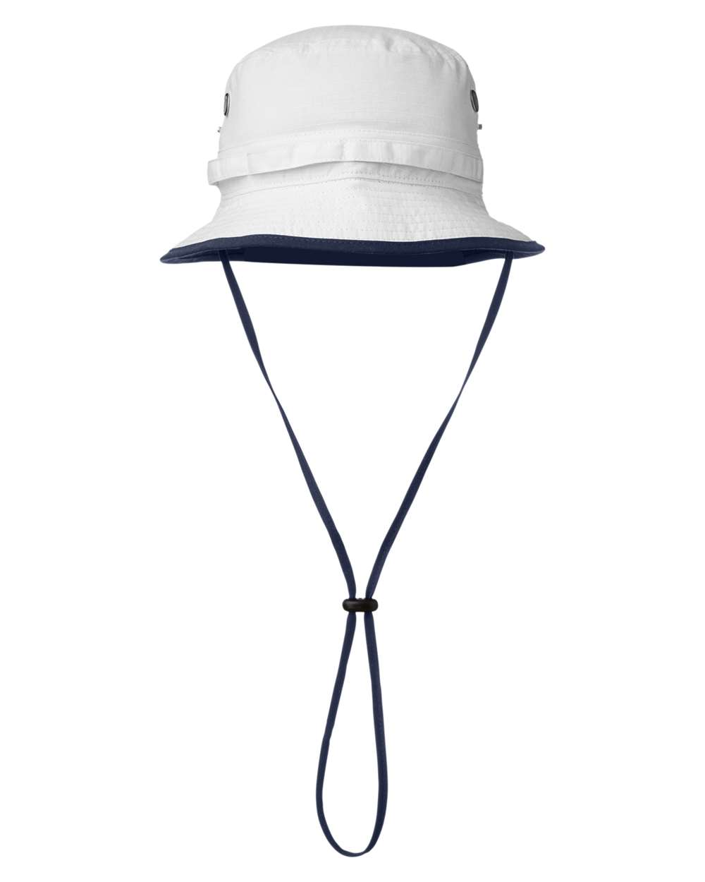 Front View of White Bucket Hat - N17688