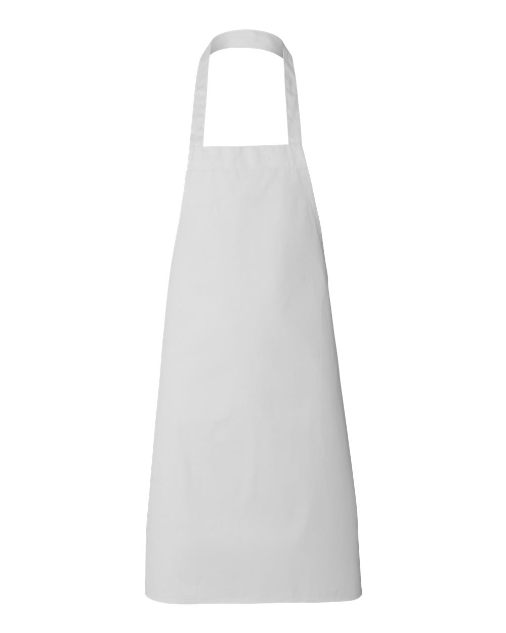 Front View of White Butcher Apron - Q2010