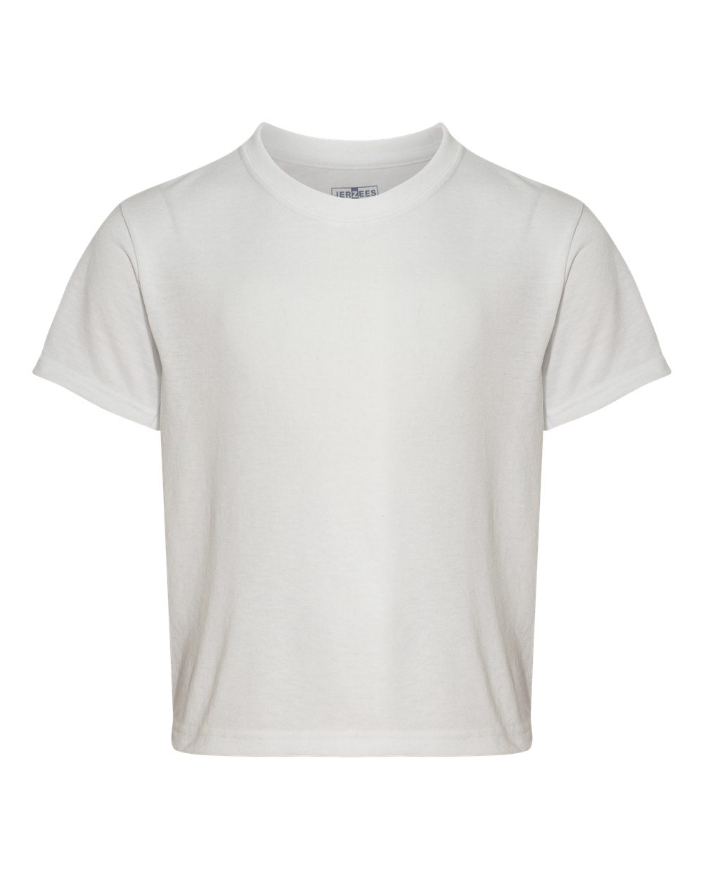 Front View of White Dri-Power® Sport Youth Short Sleeve T-Shirt - 21BR