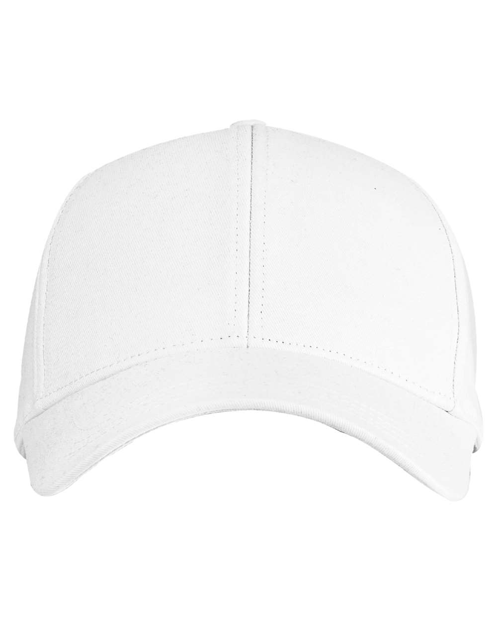 Front View of White Eco Baseball Cap - ec7025