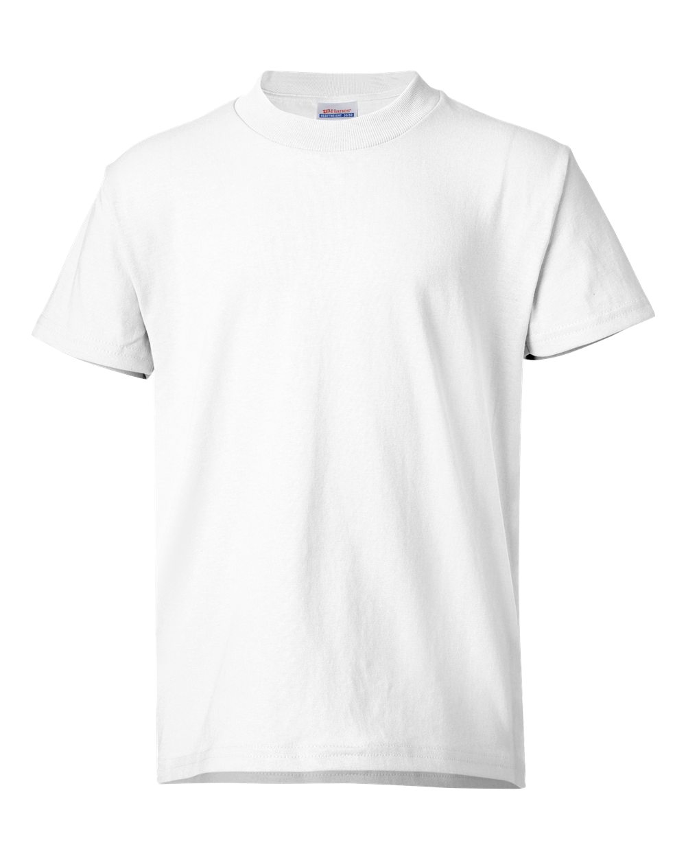 Front View of White Ecosmart™ Youth T-Shirt - 5370