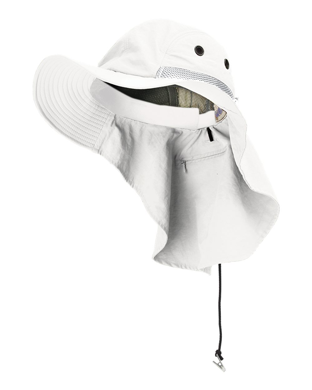 Front View of White Extreme Conditions Neck Cap - XCM101