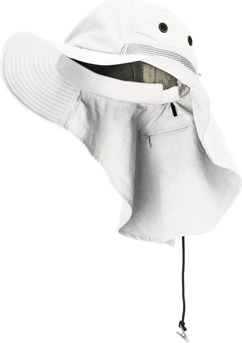Front View of White Extreme Conditions Neck Cap - XCM101