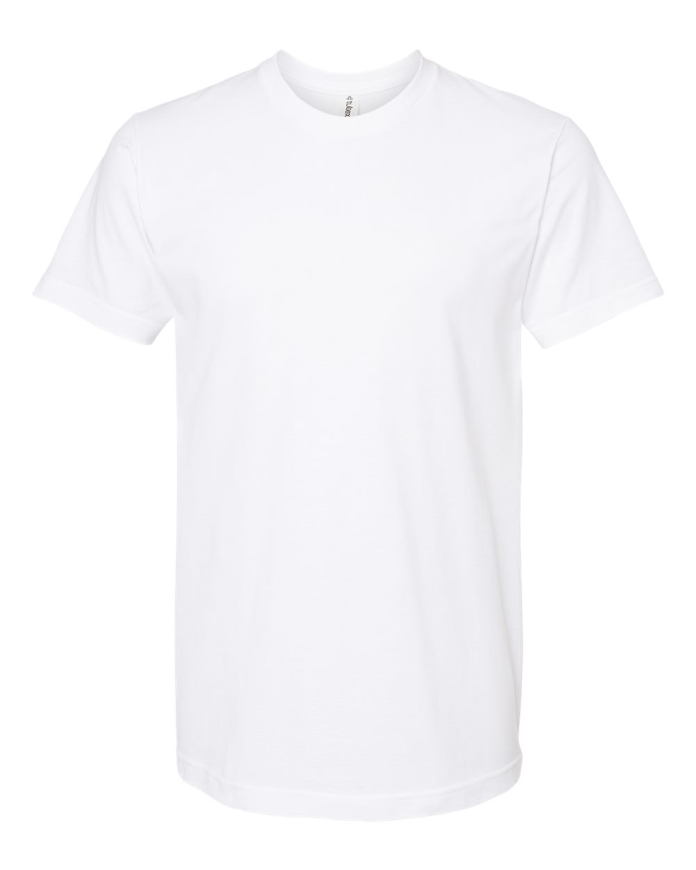 Front View of White Fine Jersey T-Shirt - 202