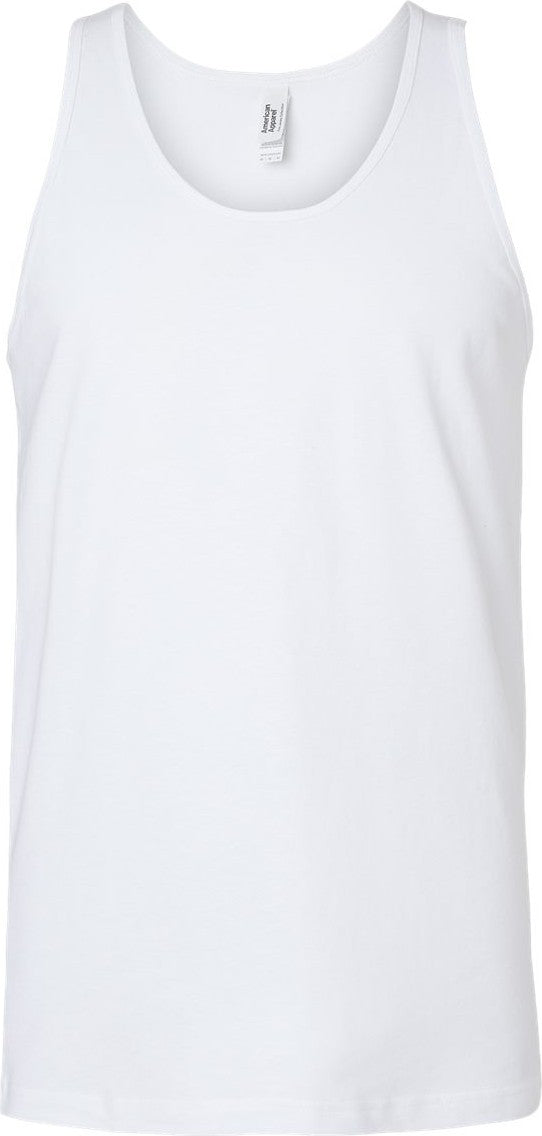 Front View of White Fine Jersey Tank - 2408