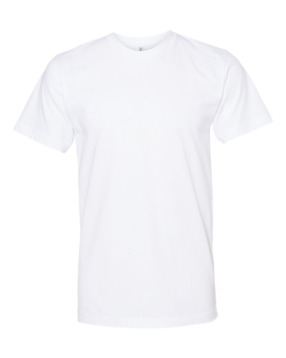 Front View of White Fine Jersey Tee - 2001