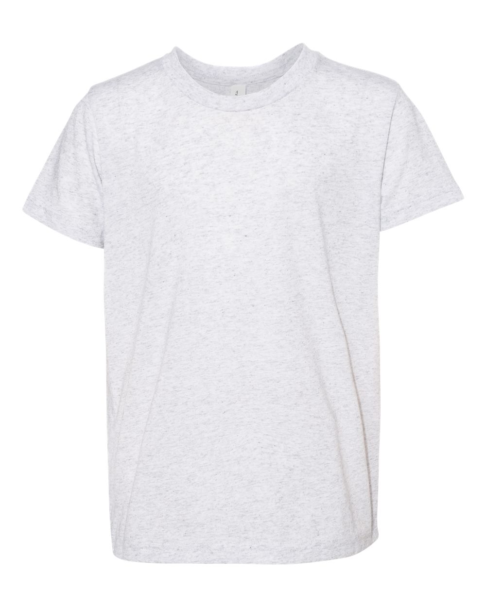 Front View of White Fleck Triblend Youth Triblend Tee - 3413Y