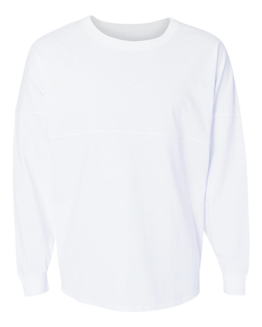 Front View of White Game Day Jersey Long Sleeve T-Shirt - 8229