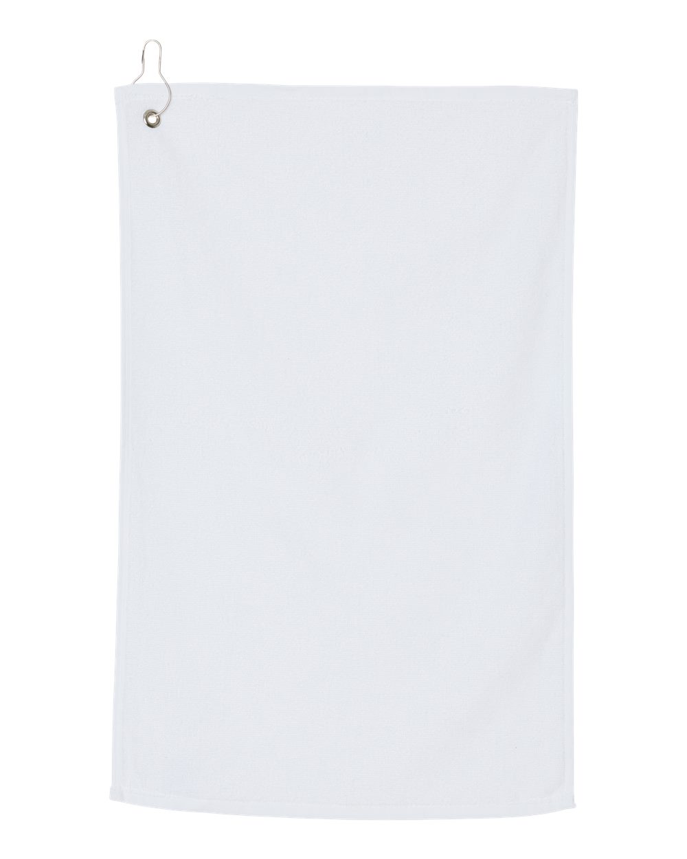 Front View of White Golf Towel - C162523GH