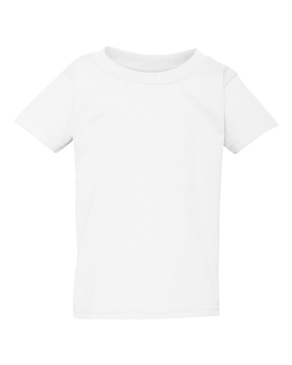 Front View of White Heavy Cotton™ Toddler T-Shirt - 5100P