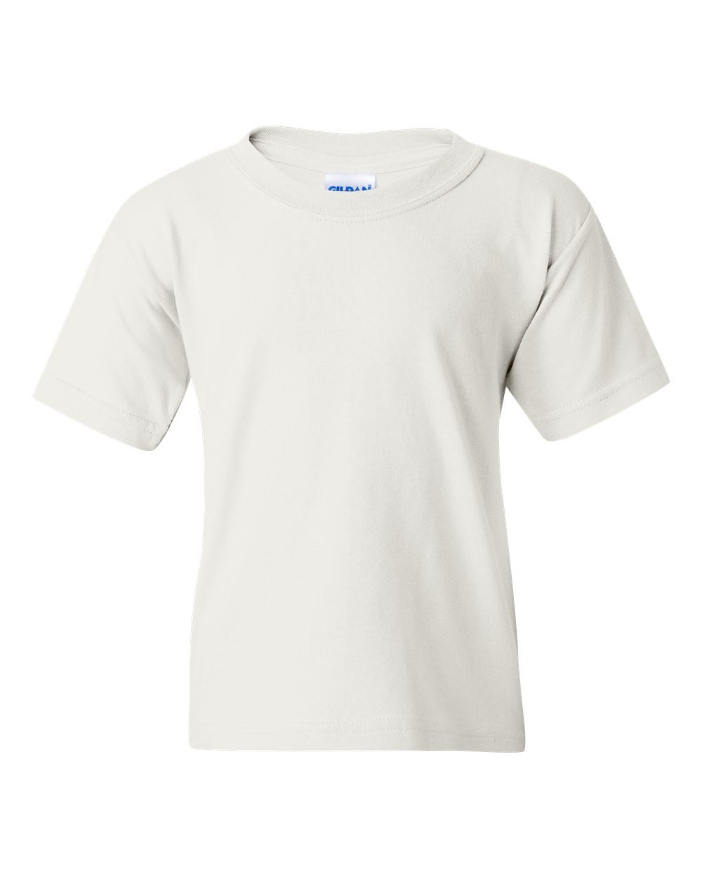 Front View of White Heavy Cotton™ Youth T-Shirt - 5000B