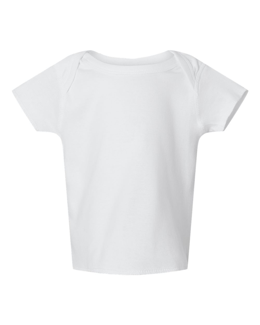 Front View of White Infant Baby Rib Tee - 3400