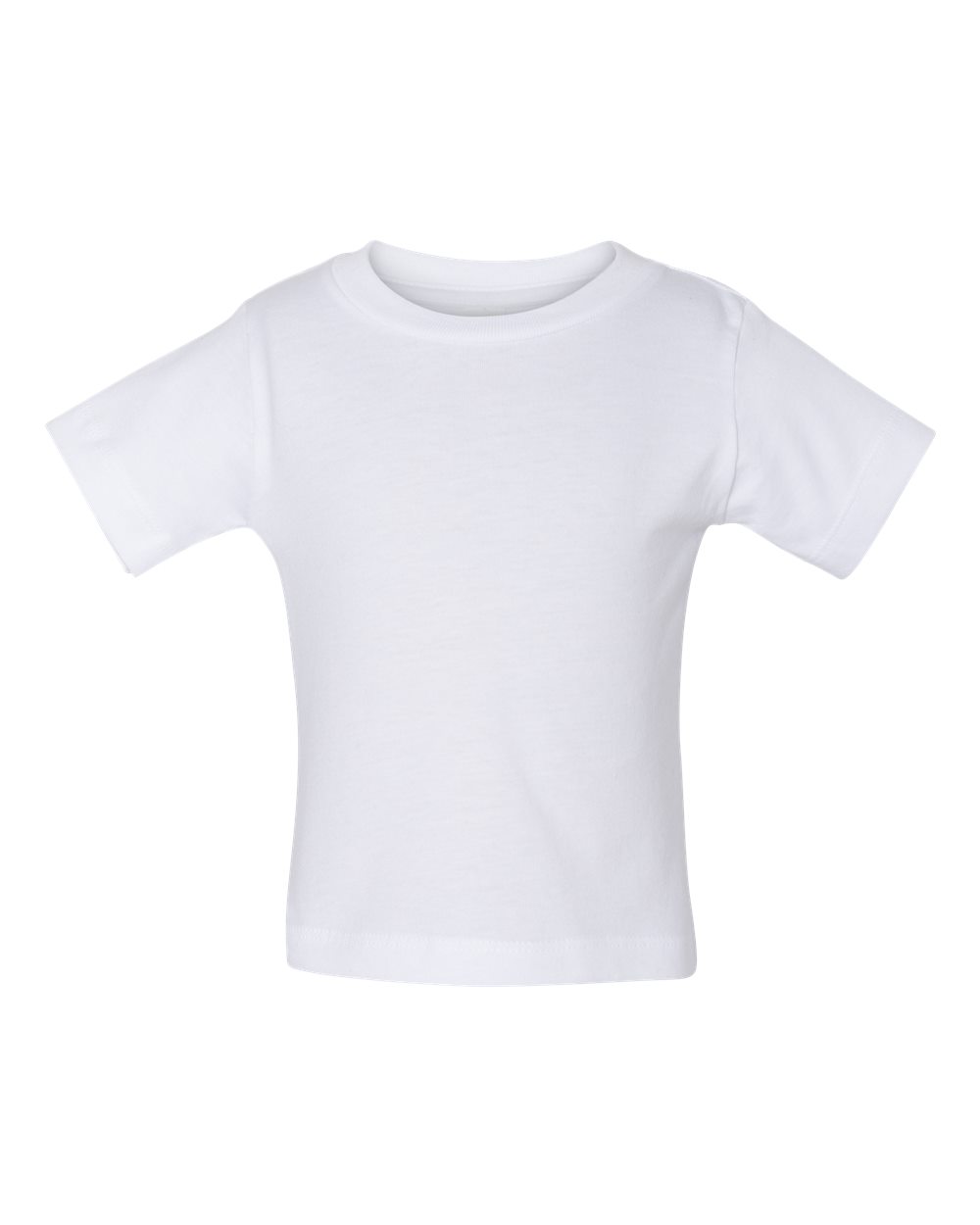 Front View of White Infant Jersey Tee - 3001B