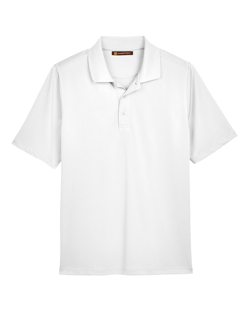 Front View of White Men's Advantage Snag Protection Plus Polo - M348