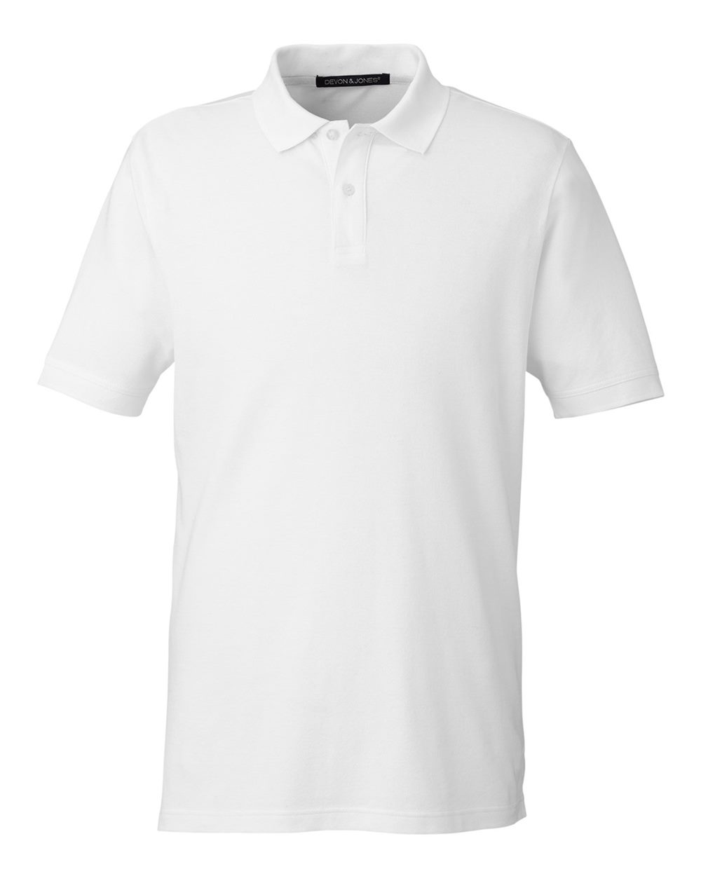 Front View of White Men's New Classics® Performance Polo - DG100