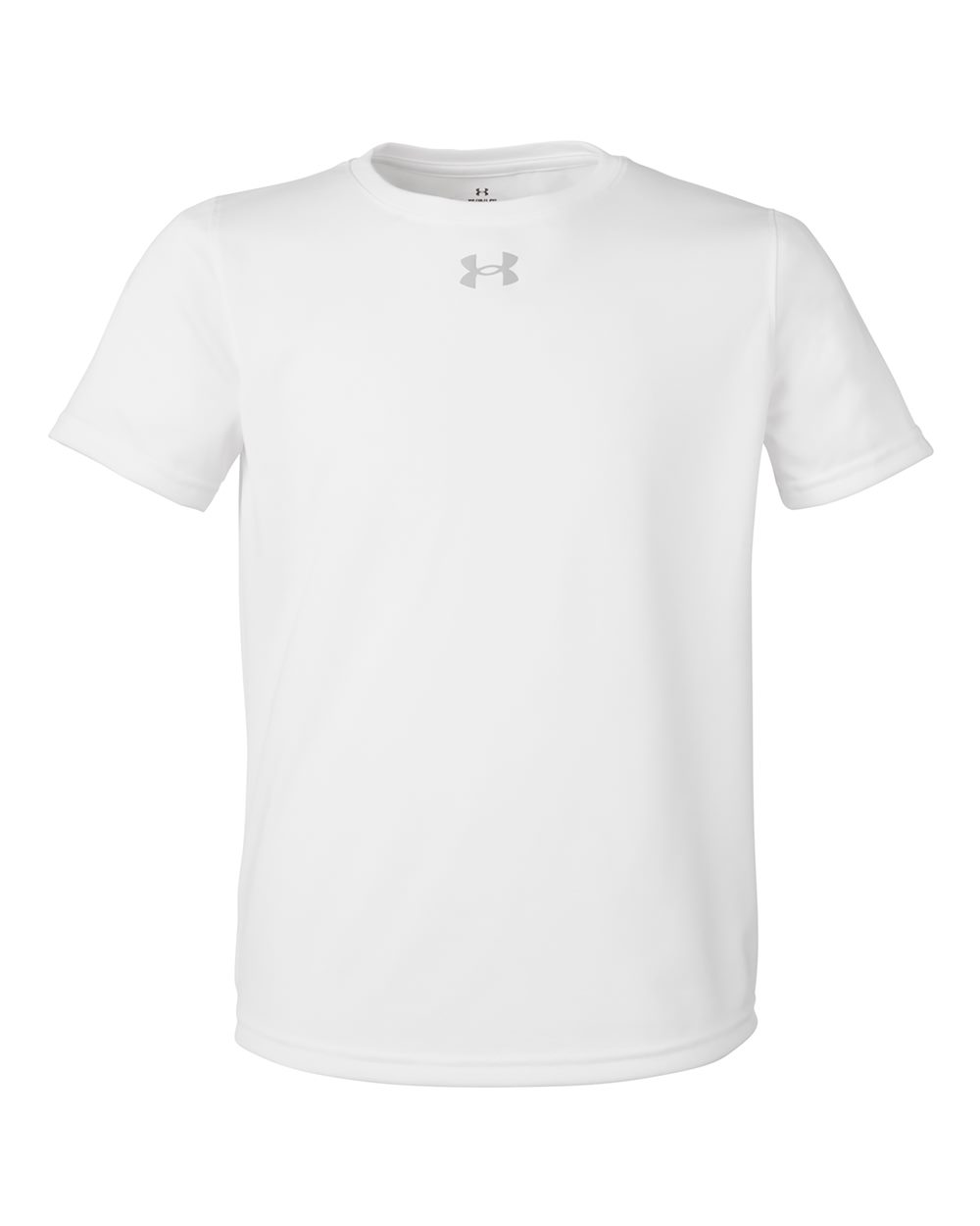 Front View of White/ Mod Grey Youth Tech™ Team T-Shirt - 1377487
