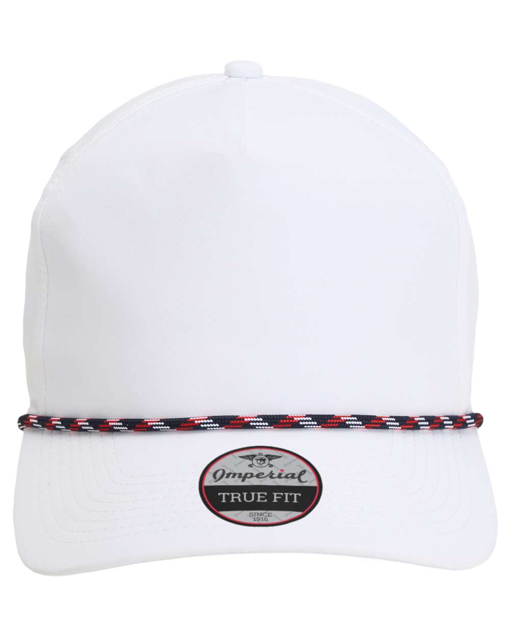 Front View of White/ Navy-Red The Wrightson Cap - 5054