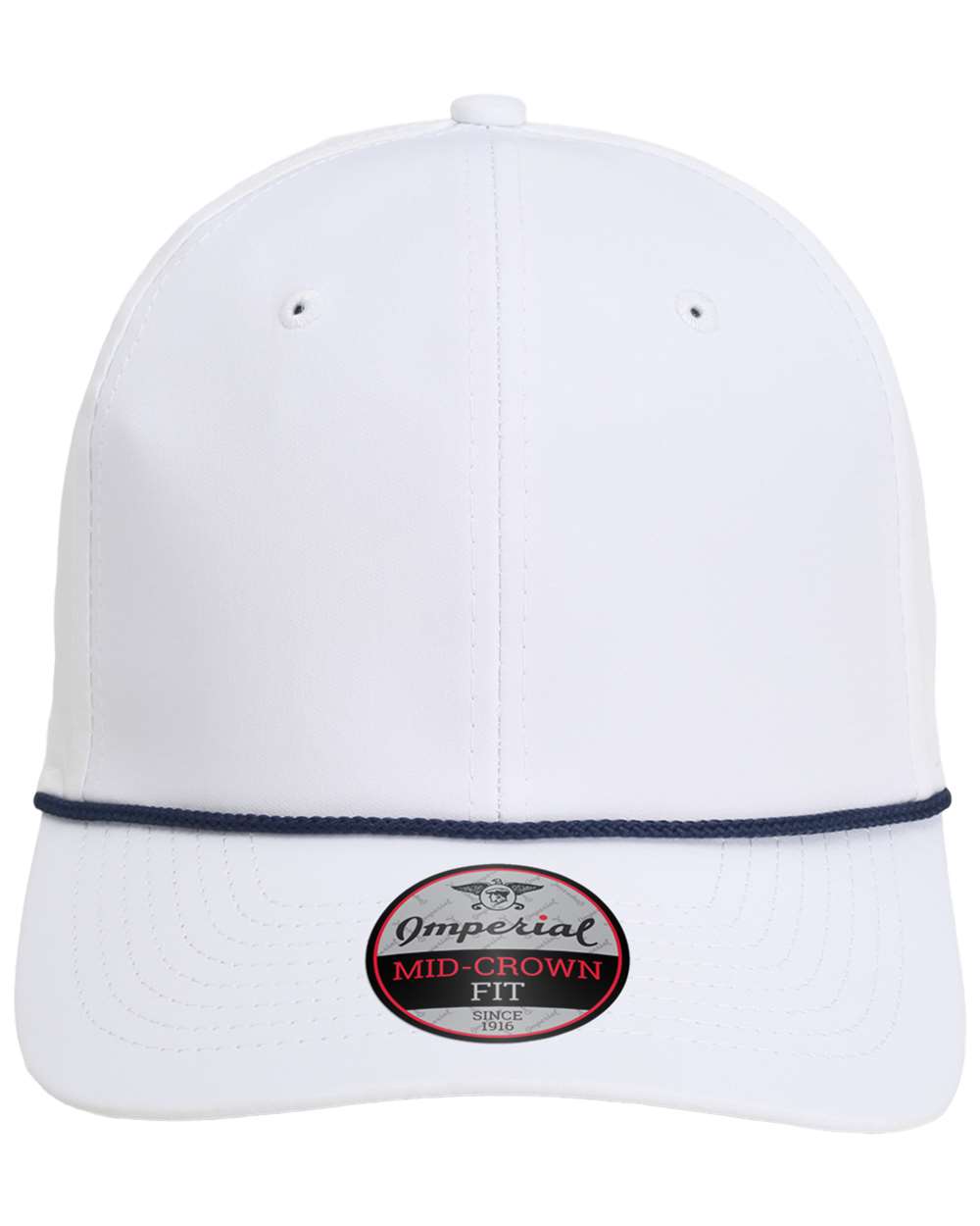Front View of White/ Navy The Wingman Cap - 7054