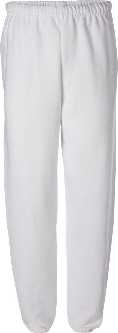 Front View of White NuBlend® Sweatpants - 973MR