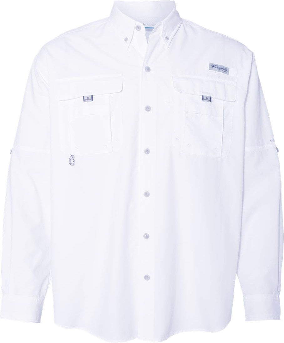 Front View of White PFG Bahama™ II Shirt - 212463