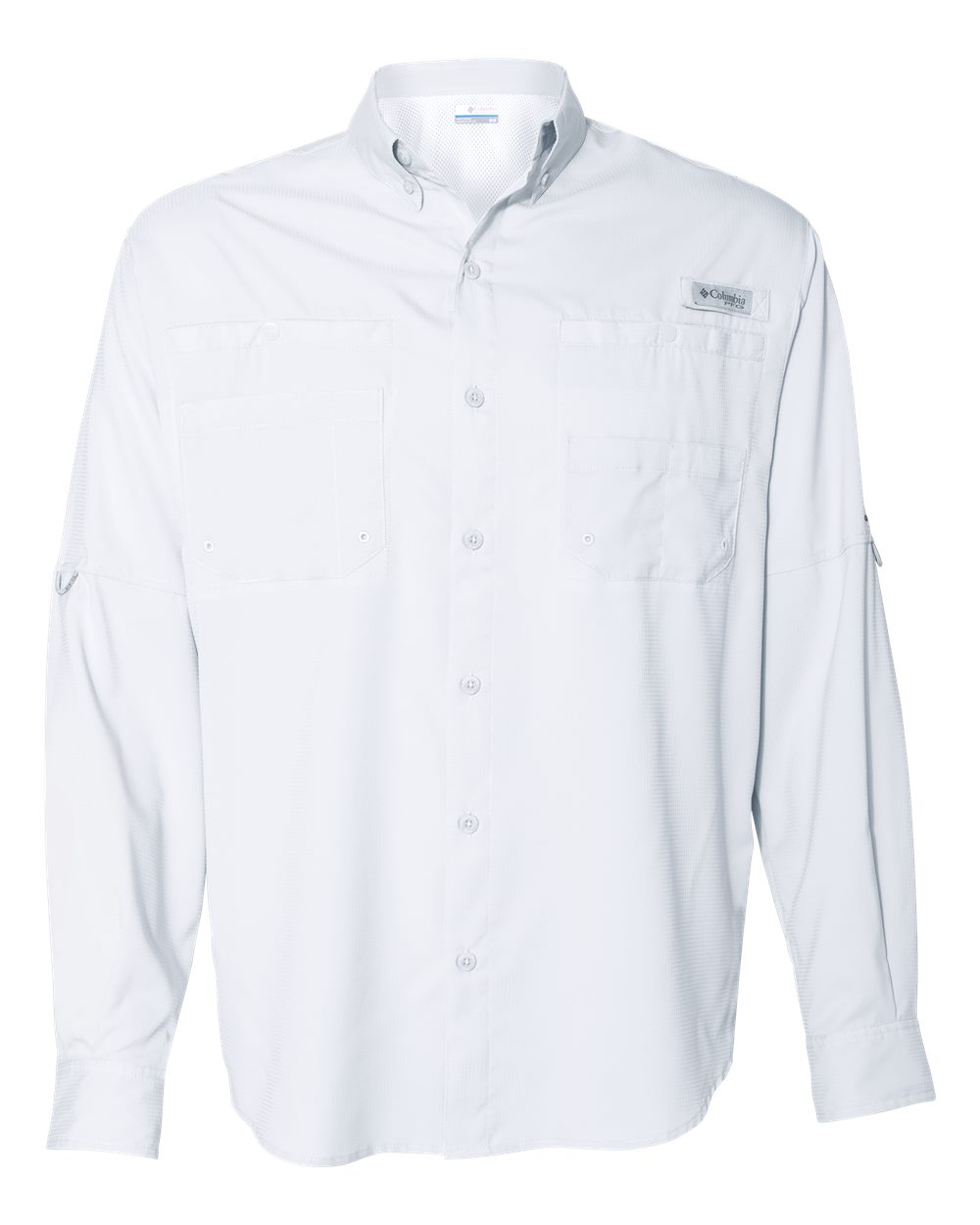 Front View of White PFG Tamiami™ II Shirt - 212467